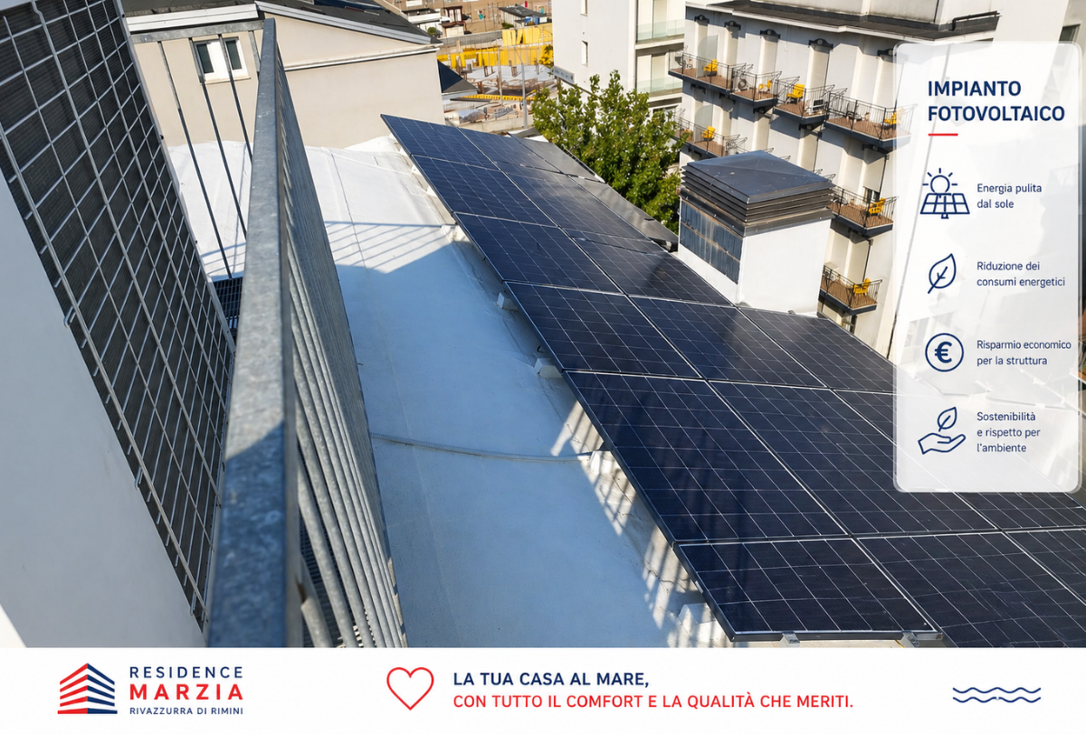 Residence sostenibile Rimini pannelli fotovoltaici